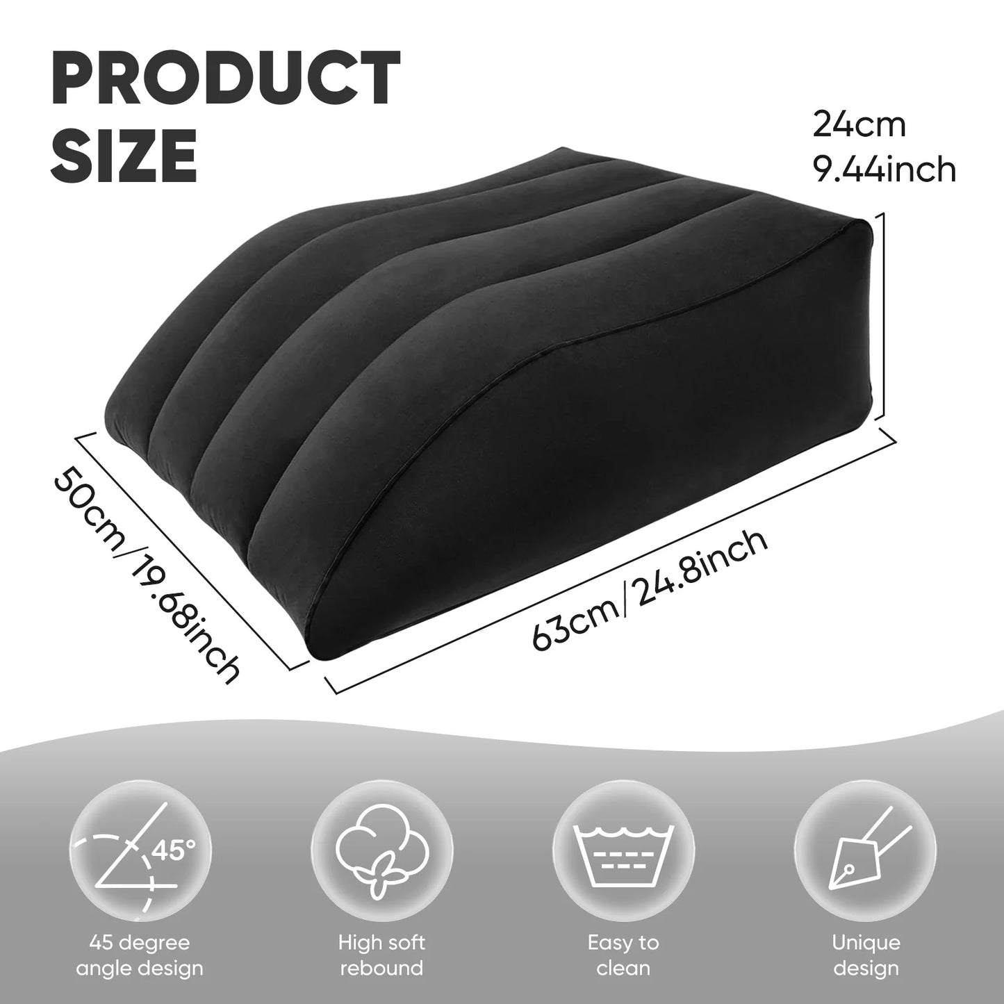 Leg Elevation Pillows,Inflatable Leg Pillows for Swelling, Portable Wedge Pillow for Improve Circulataion and Reduce Swelling