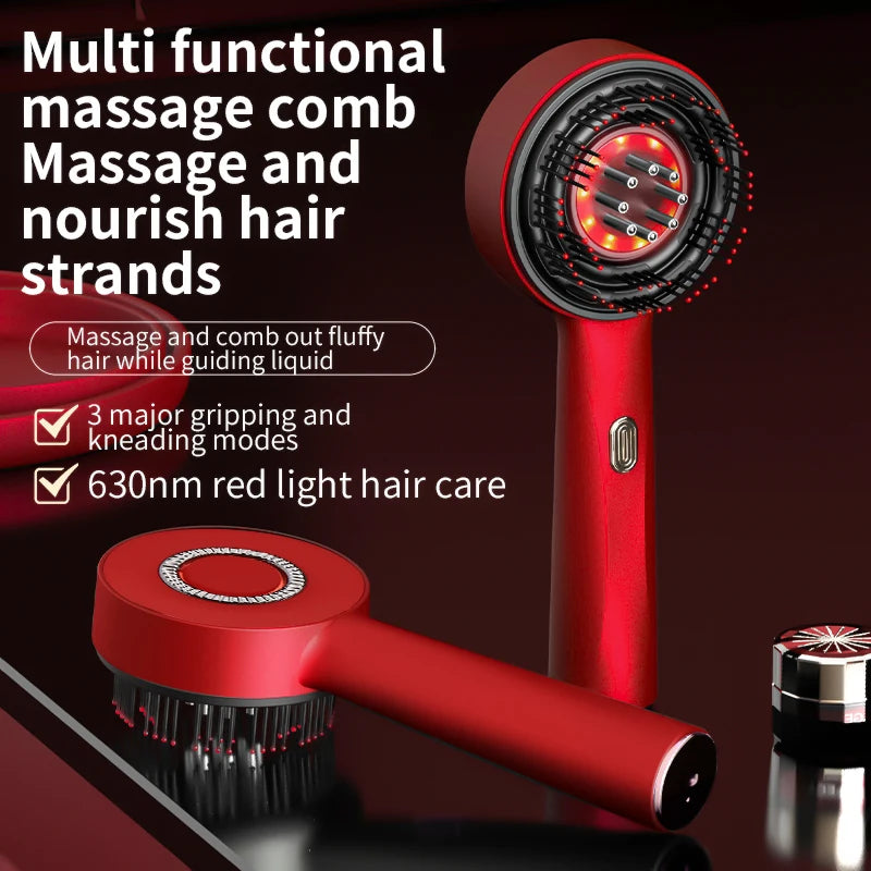 Electric Vibration Massage Comb Red Light Hair Follicle Comb