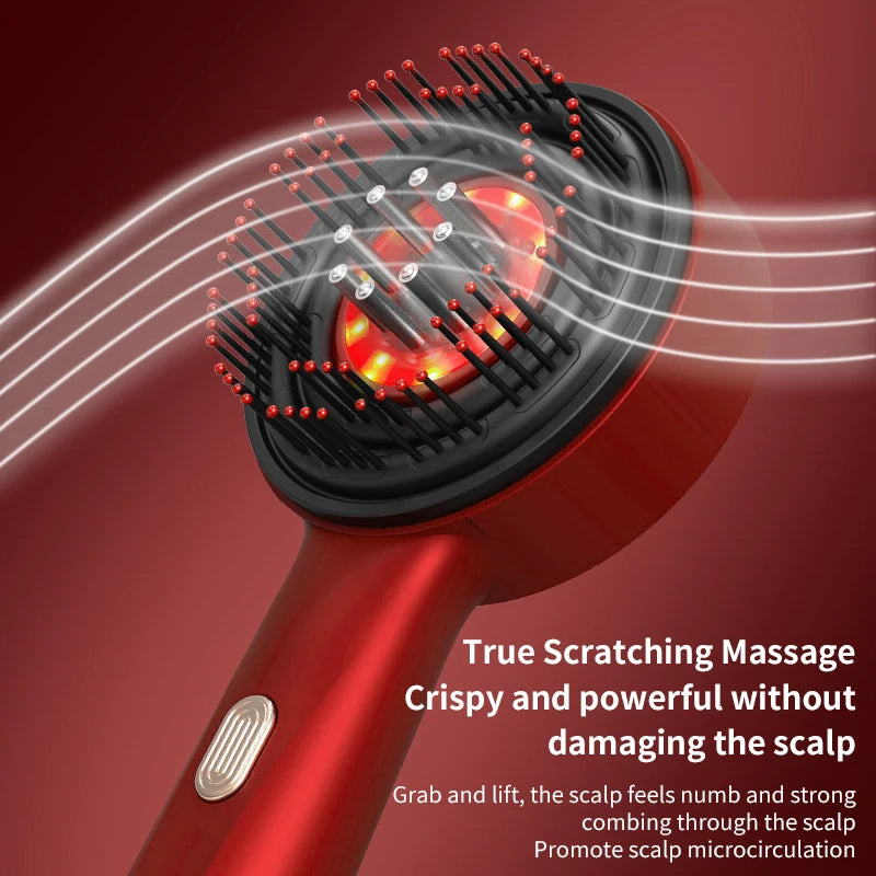 Electric Vibration Massage Comb Red Light Hair Follicle Comb